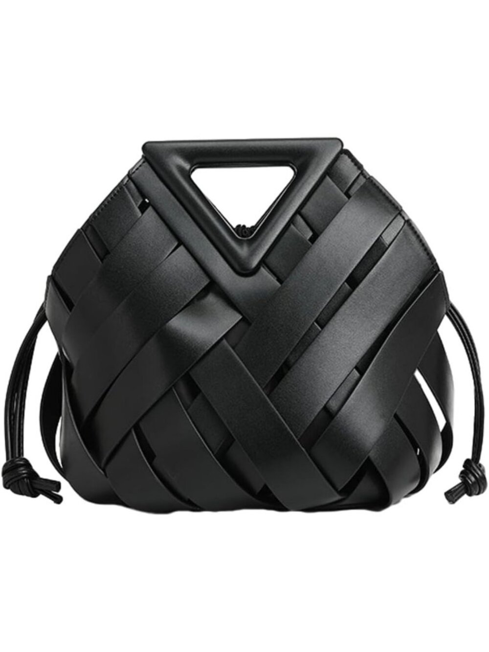 Chic Vegan Leather Woven Clutch & Crossbody Bag for Women - Stylish Satchel
